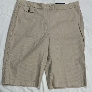 NWT Lands’ End Kahaki Striped  Shorts